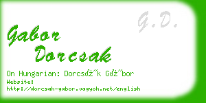 gabor dorcsak business card